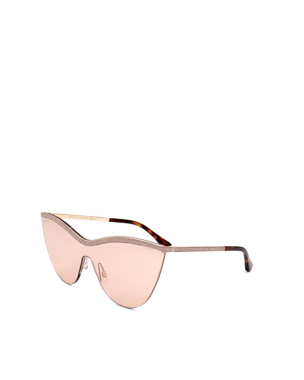 Jimmy Choo Pink Eyewear Cat-Eye Frame Glittered Sunglasses