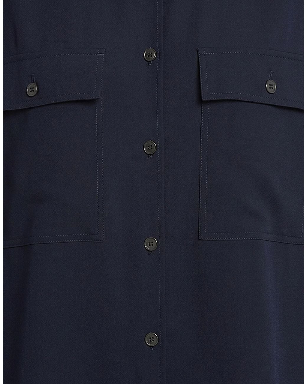 Weekend by Maxmara Blue Solid-Colored Twill Shirt