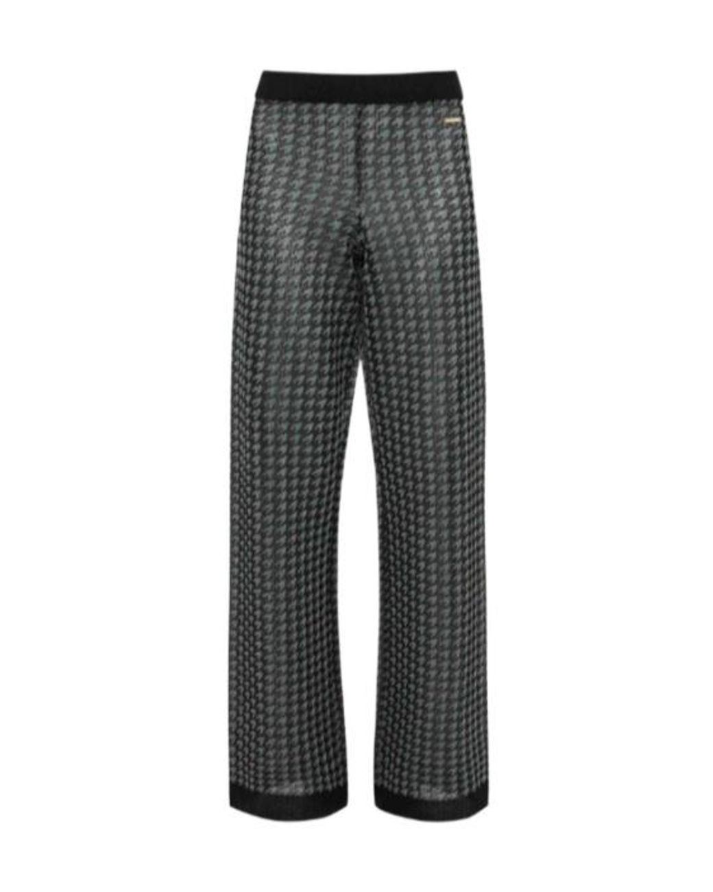 J.W. Anderson Gray Check-Pattern Logo-Plaque Trousers