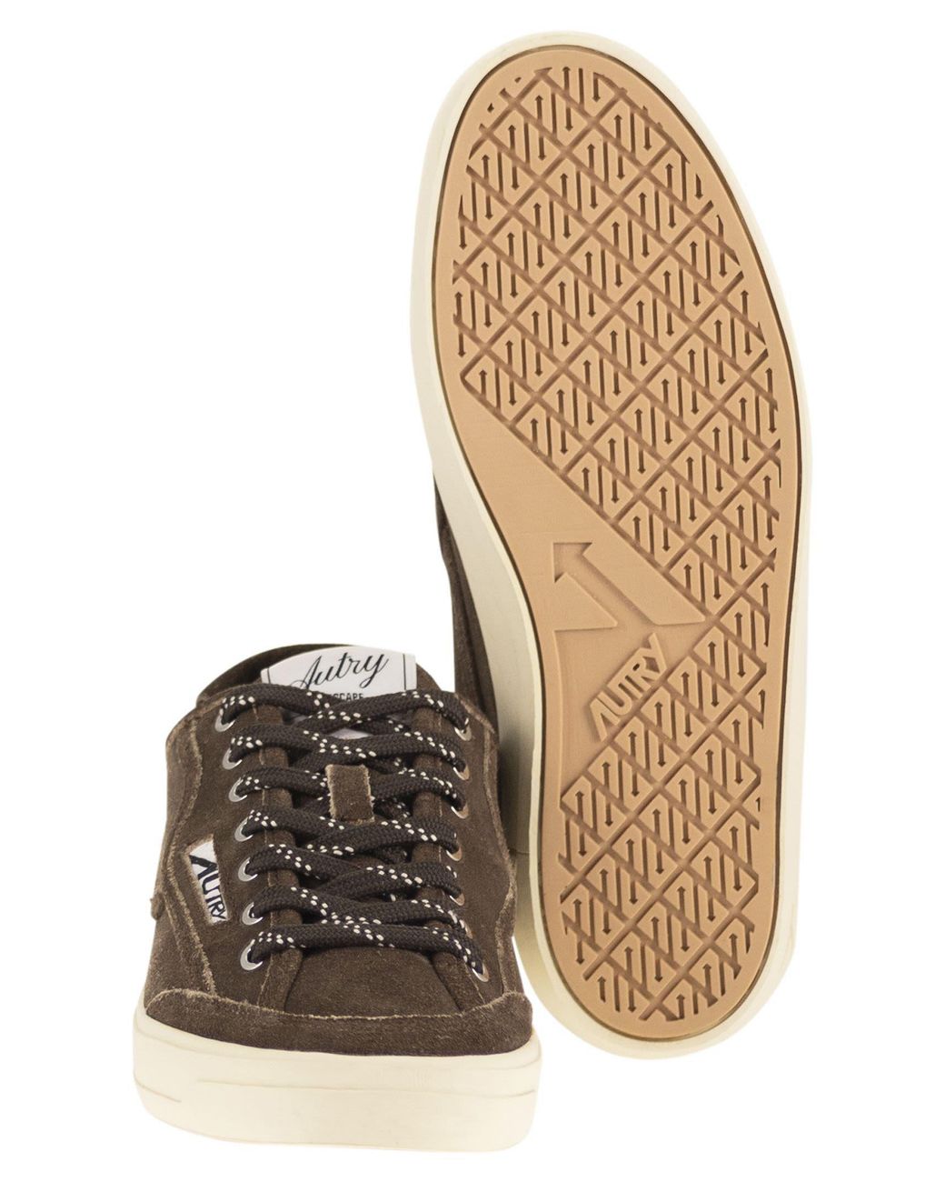 Autry Brown Windscape Low-Top Sneakers