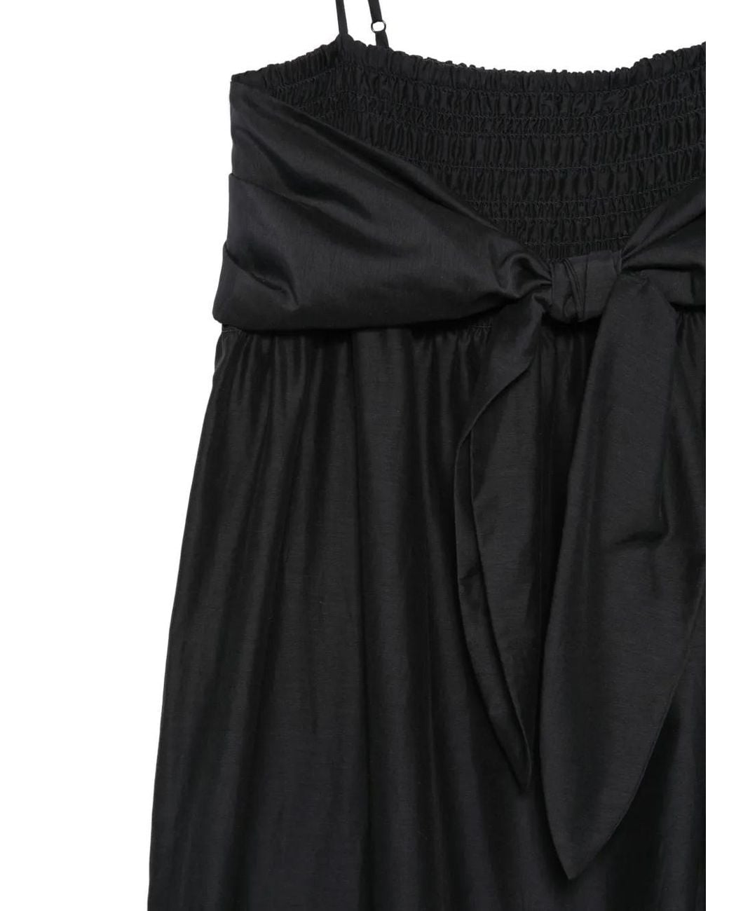 Vince Black Bow-Detail Midi Dress