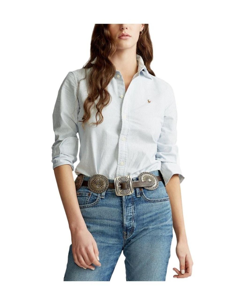 Polo Ralph Lauren White Striped Logo Shirt