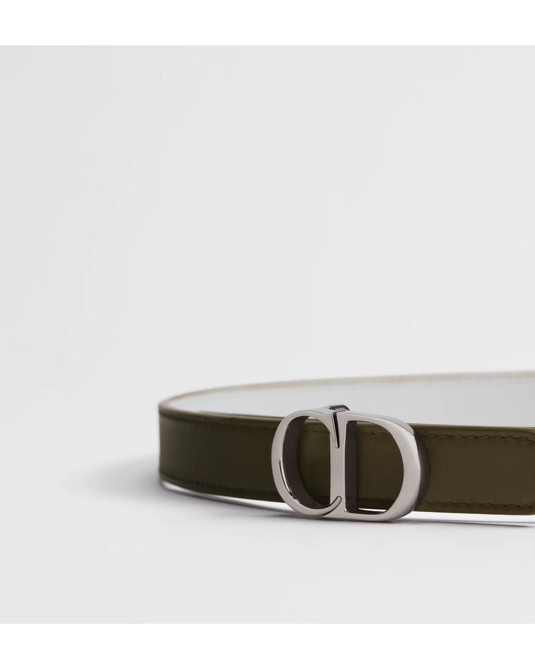 Dior White Reversible Cdicon Belt