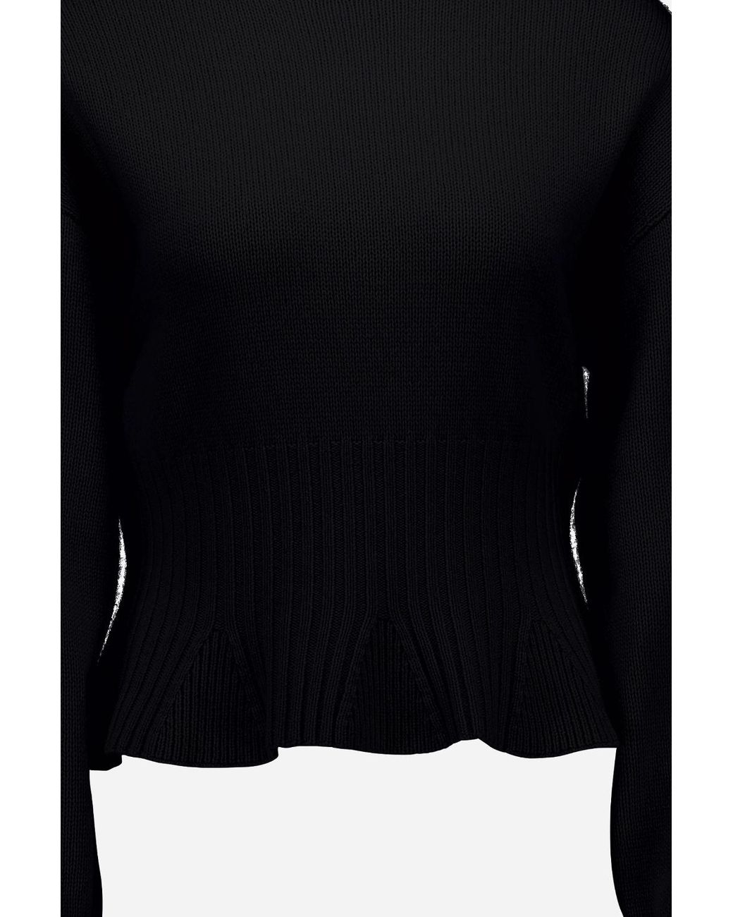 Allude Black Boat-Neck Jumper