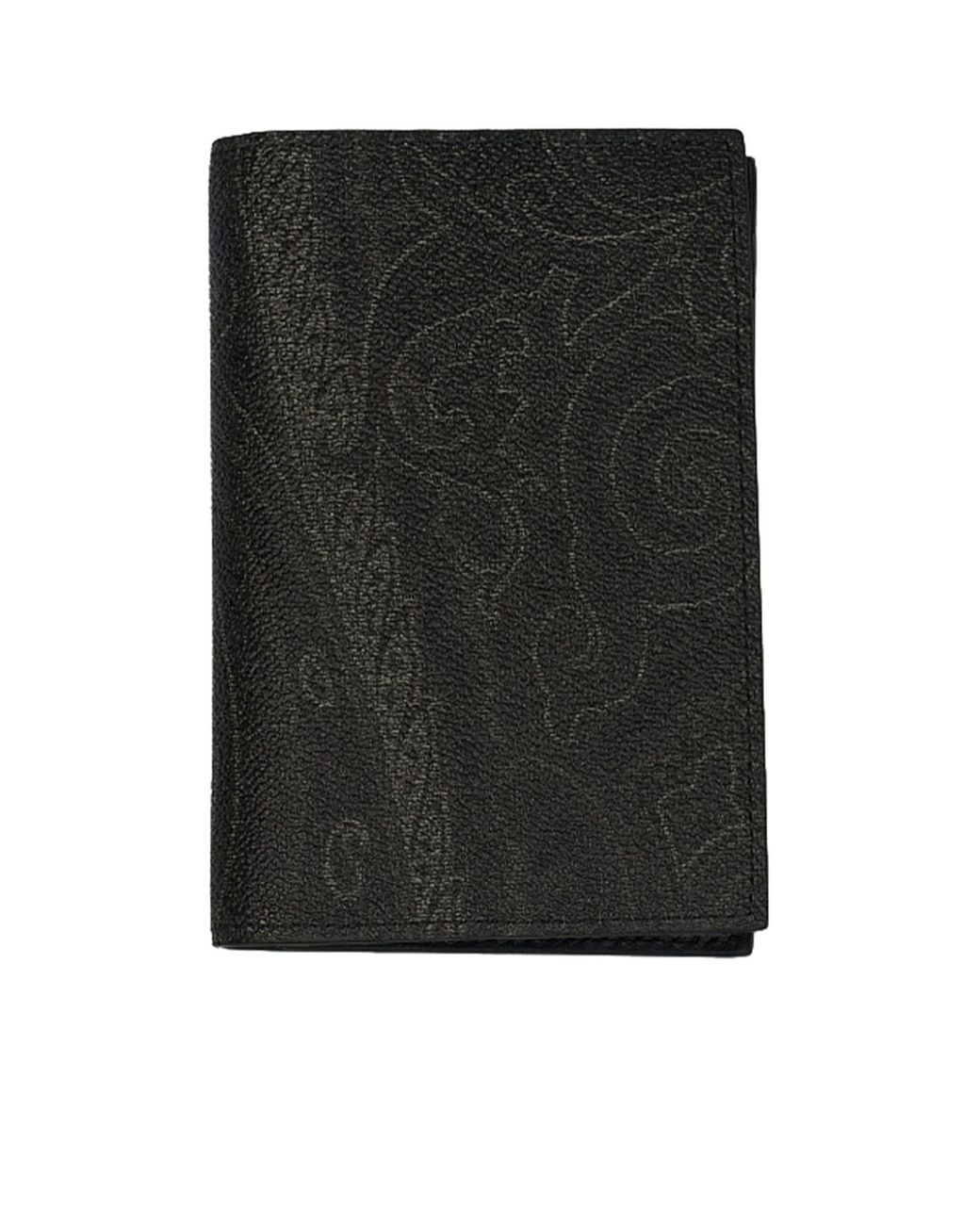 Etro Black Arnica Paisley-Print Card Holder for men