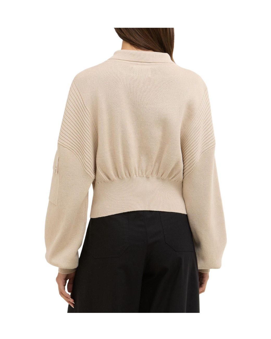 Barbour Natural Gigi Knitted Bomber