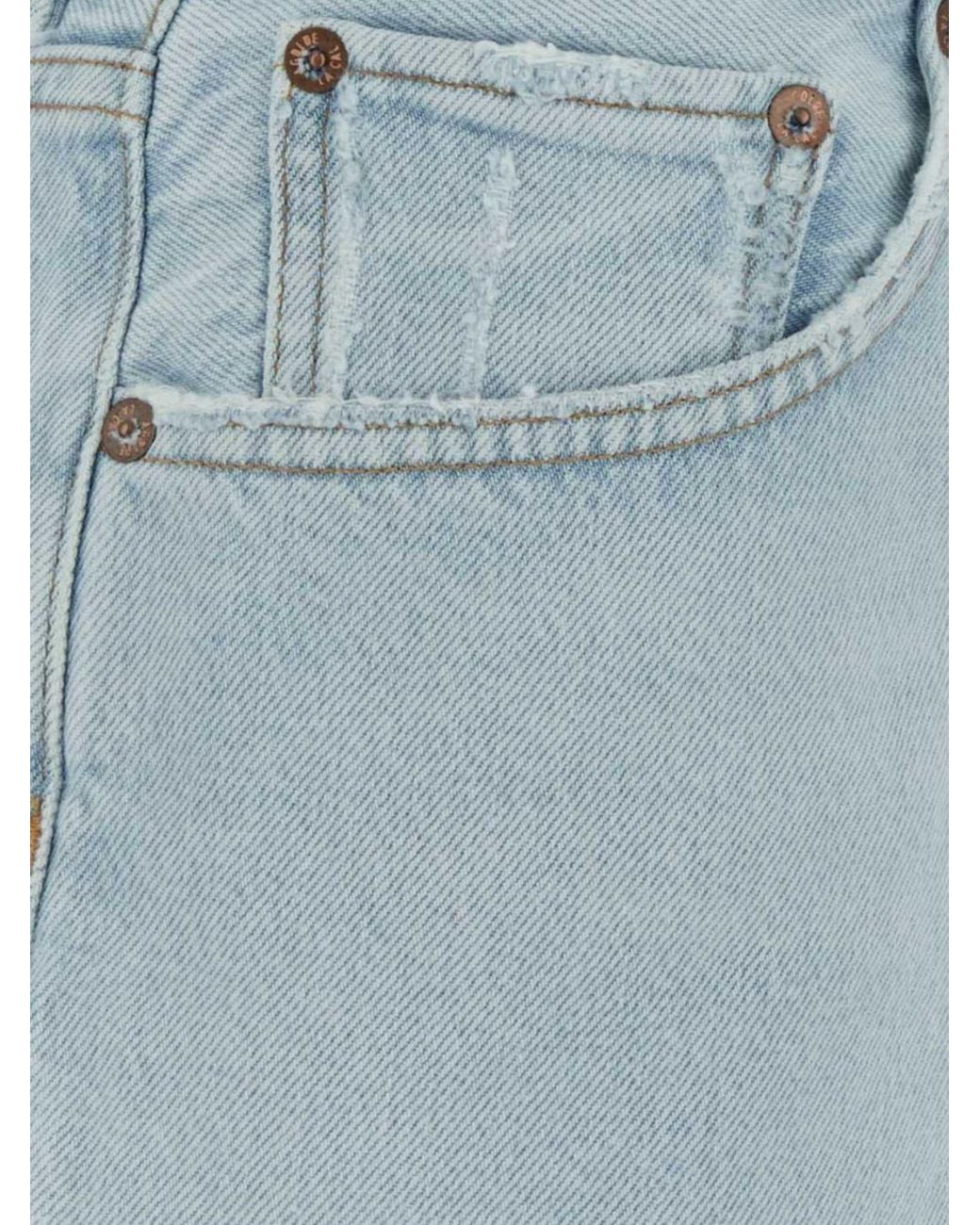 Agolde Blue Ramona Bermuda Jeans