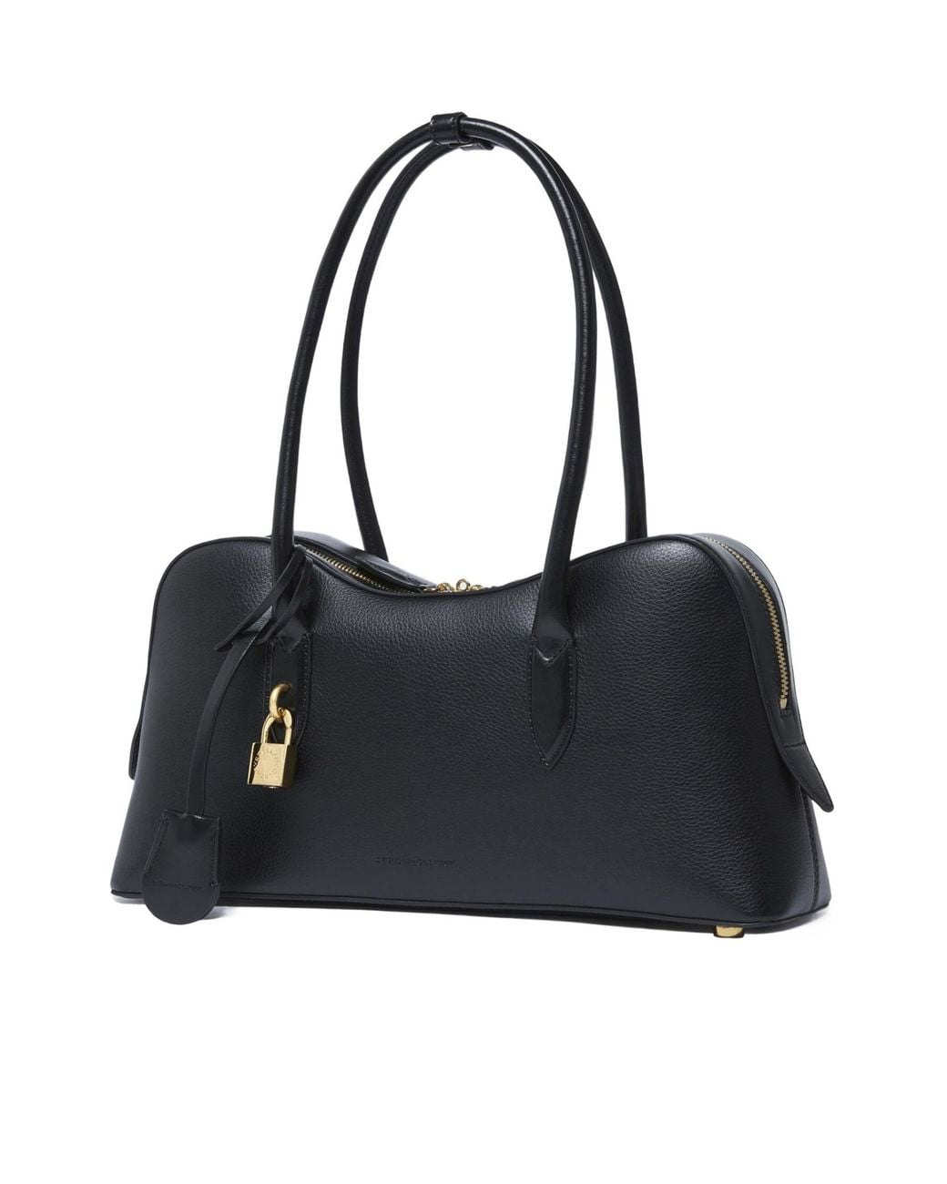 Stella McCartney Black Stella Ryder Lock Plaque Shoulder Bag
