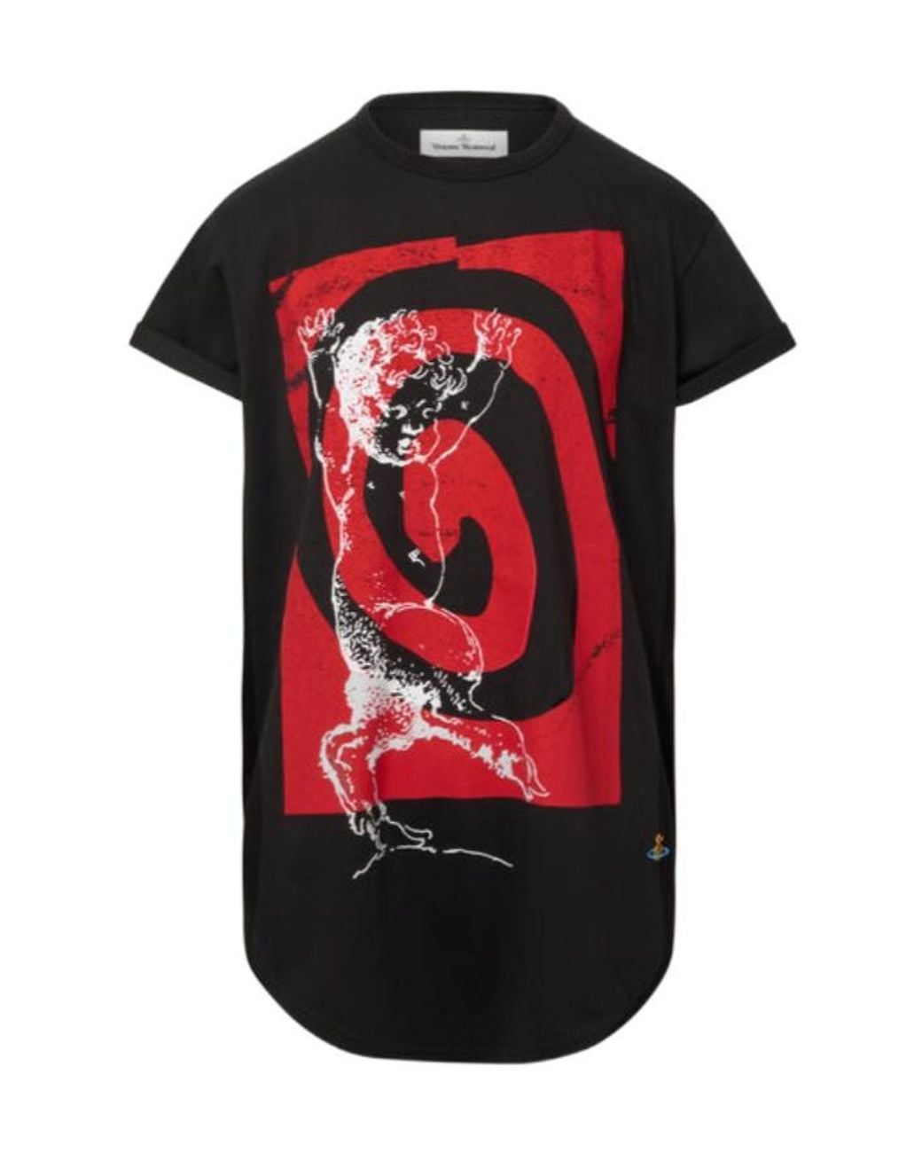 Vivienne Westwood Red Swirl Longline T-Shirt for men