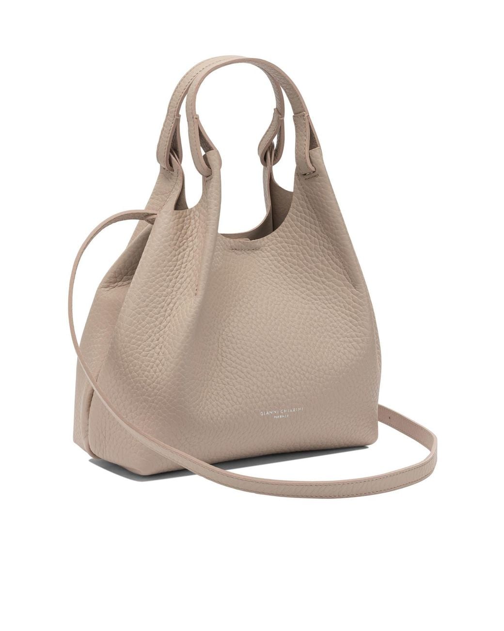 Gianni Chiarini Natural Dua Logo Printed Tote Bag