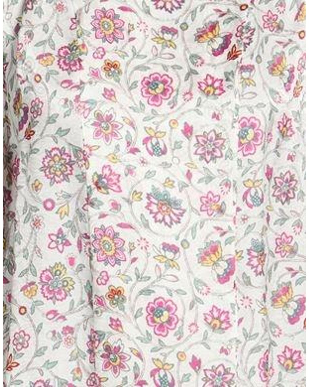 Isabel Marant Pink Floral Print Satin Blouse
