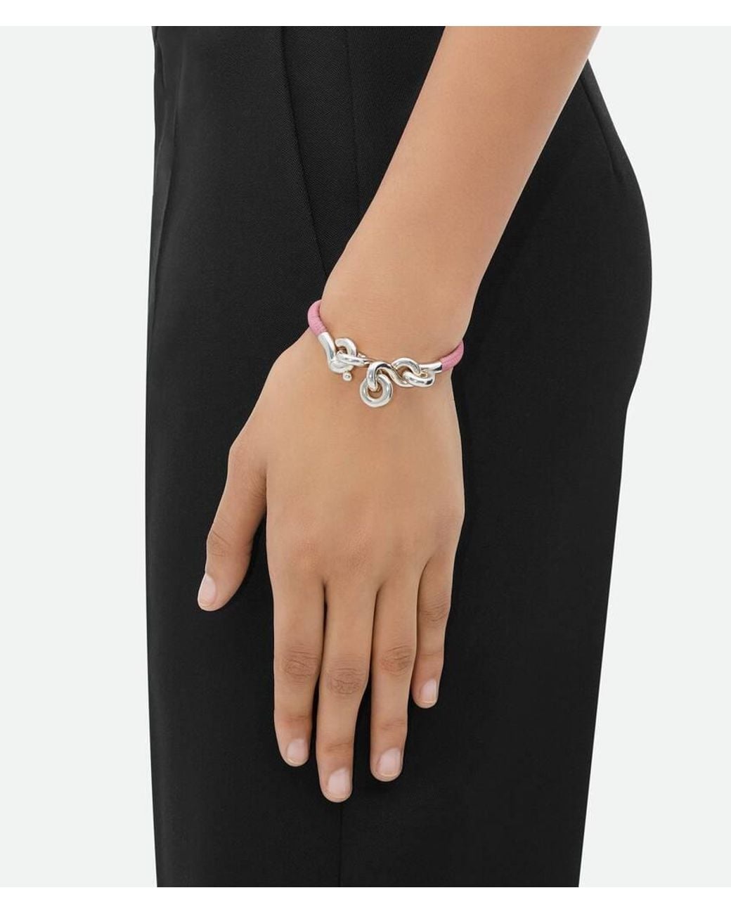 Bottega Veneta Metallic Loop Bracelet