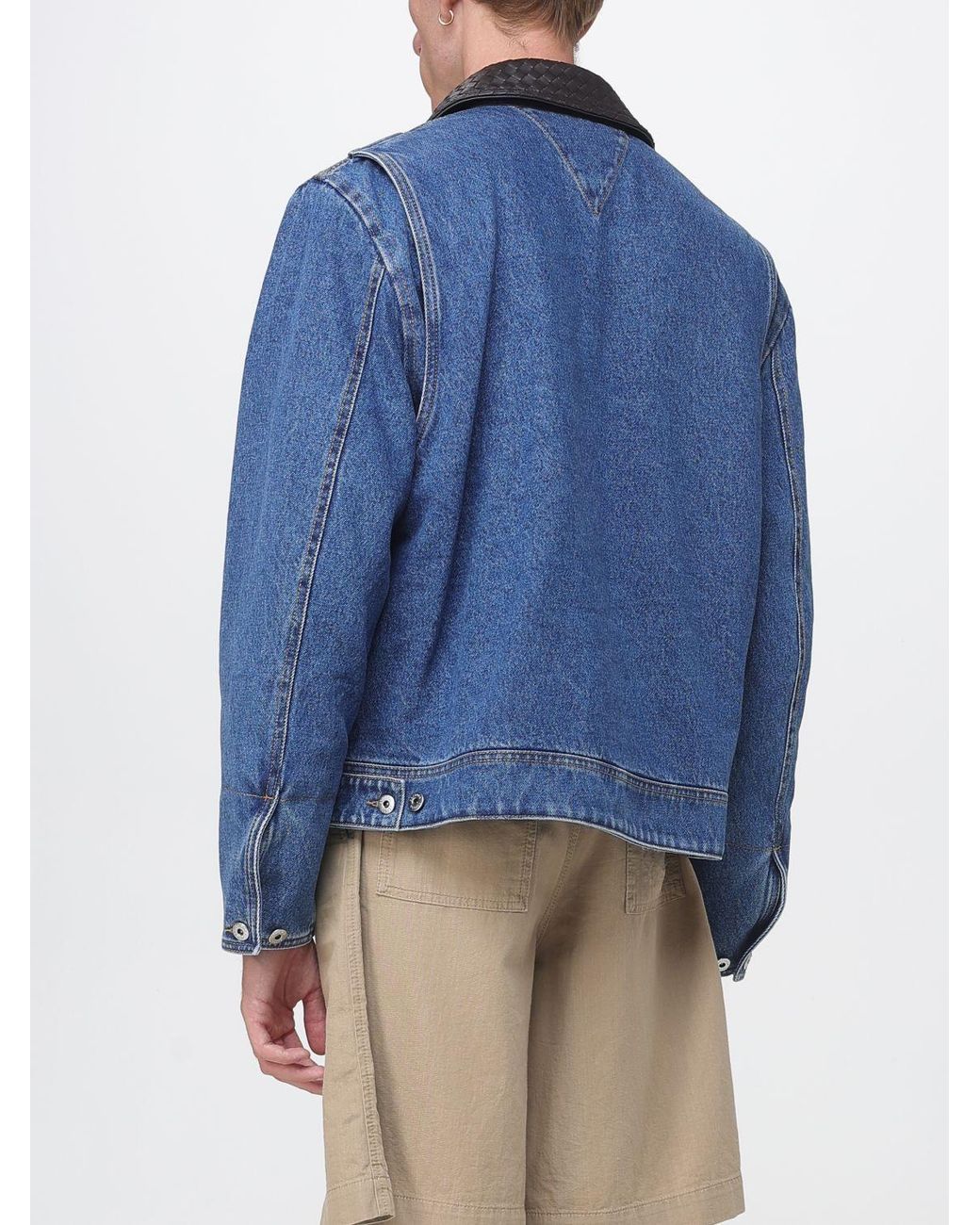 Bottega Veneta Blue Long Sleeved Zipped Jacket for men