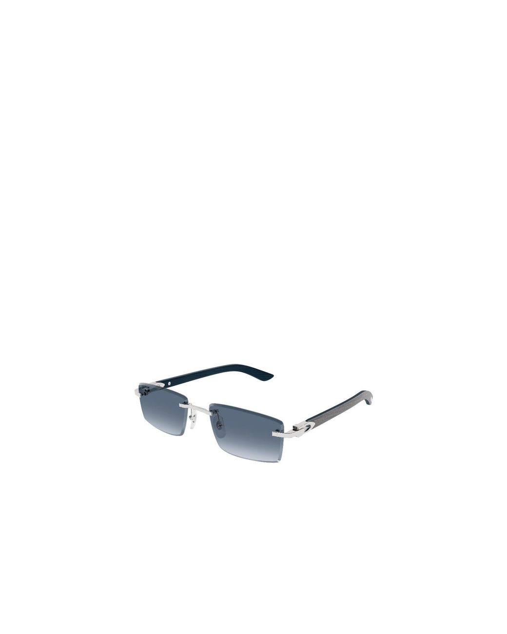 Cartier Blue Frameless Rectangular Frame Sunglasses for men