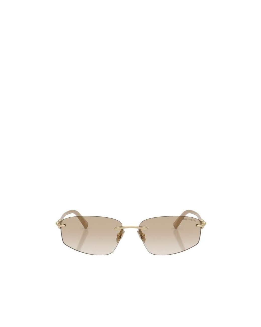 Tiffany & Co White Rectangle-Frame Sunglasses for men