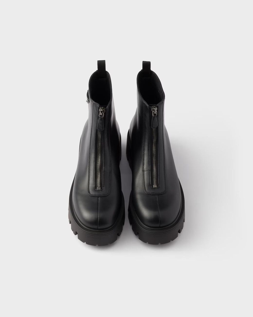 Prada Black Zipped Ankle Boots