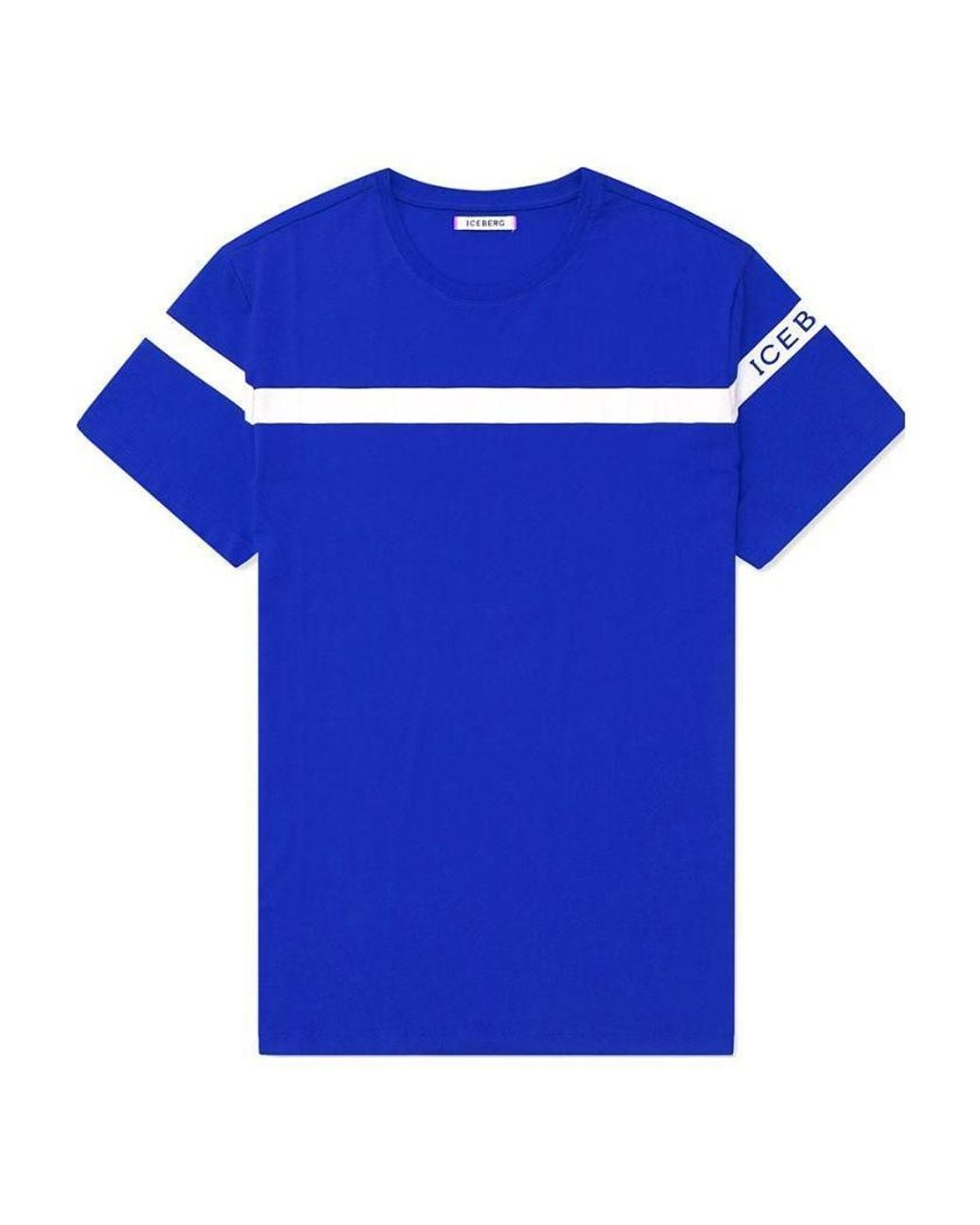 Iceberg Blue Logo Print T-Shirt for men