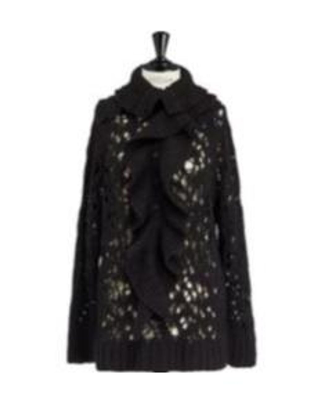 Dior Black Sweater With Removable Ruched Collar