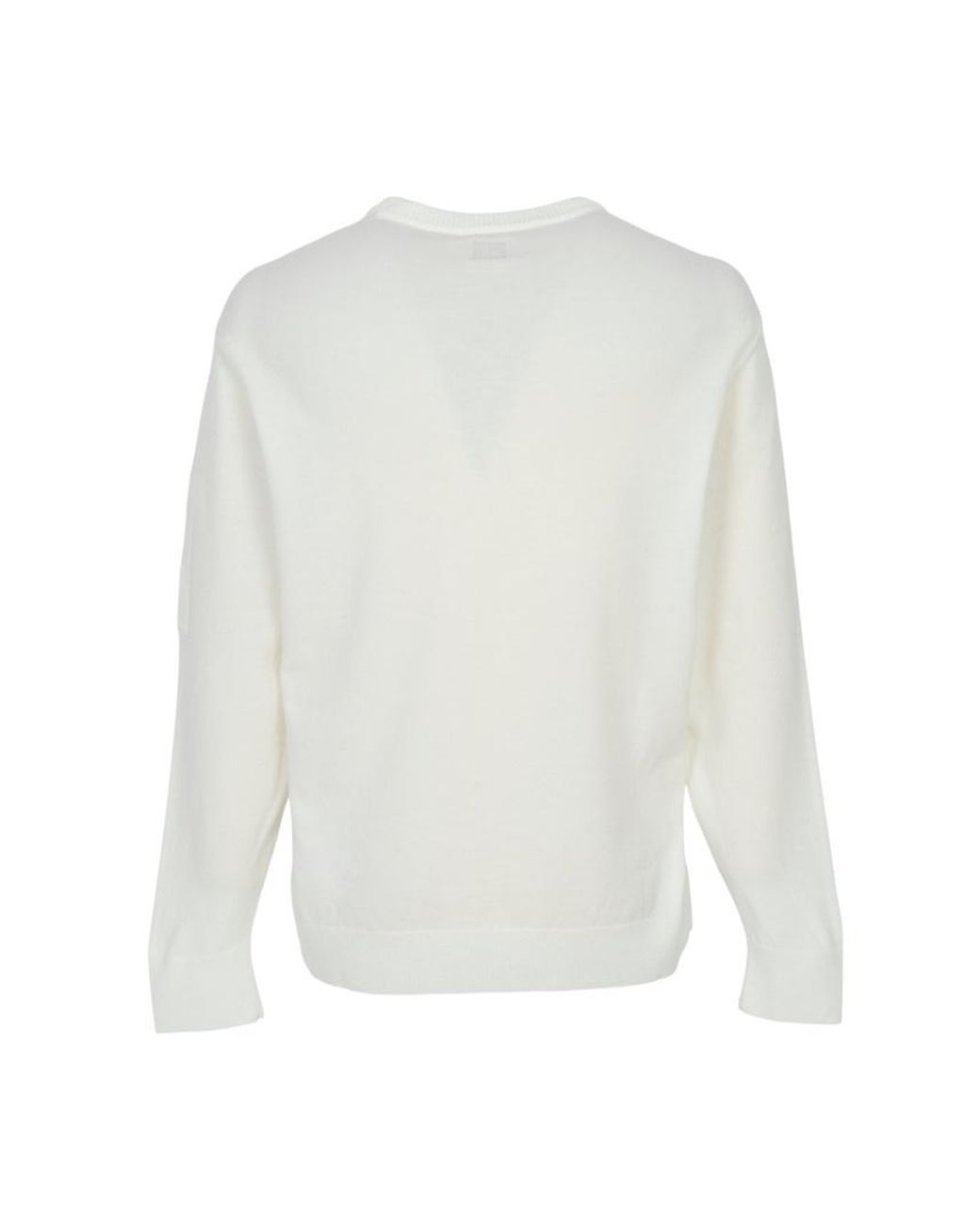 C P Company White Lens Sleeve Sweater for men