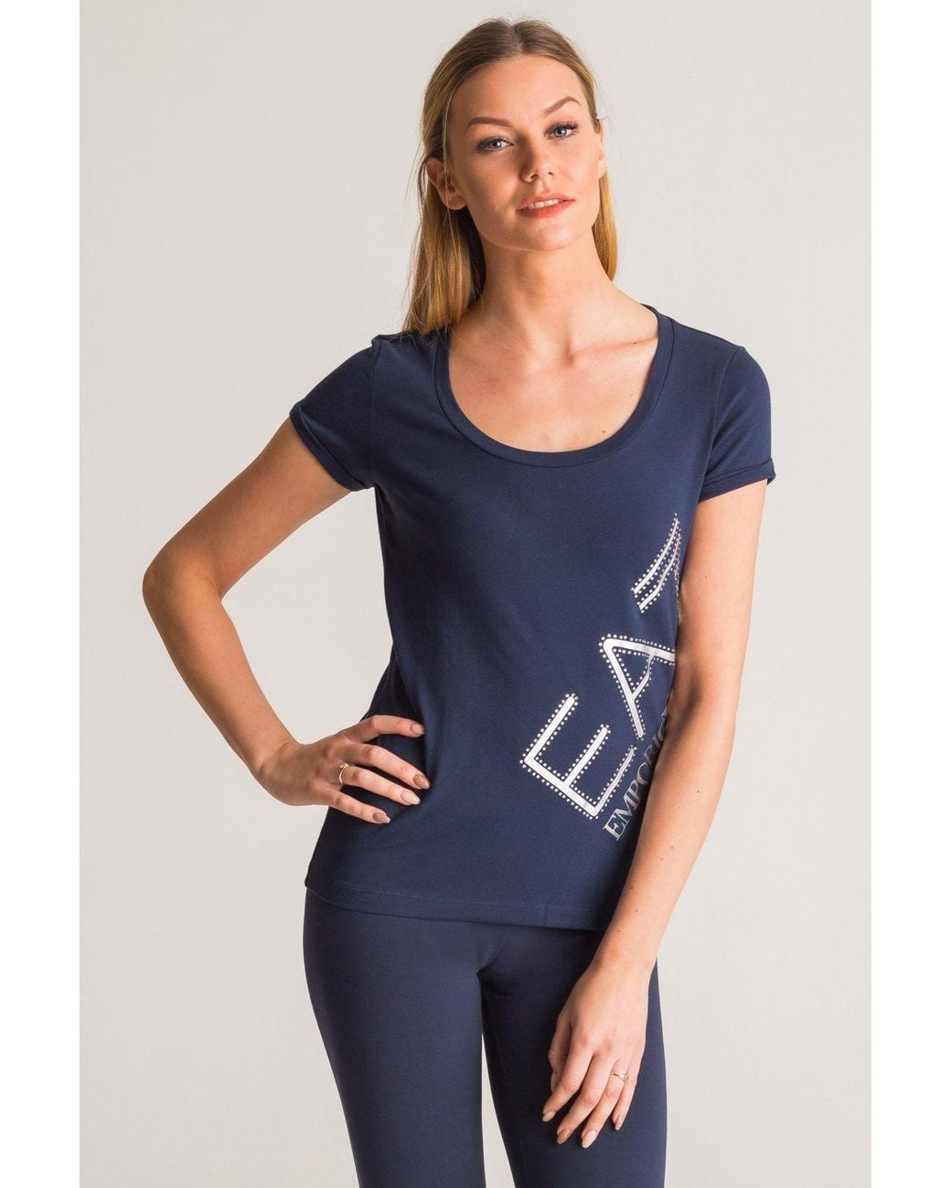 EA7 Blue Logo Details T-Shirt