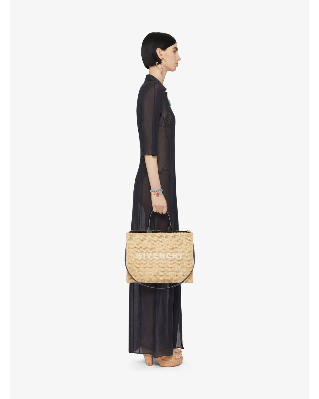 Givenchy Black 4G Detailed V-Neck Dress