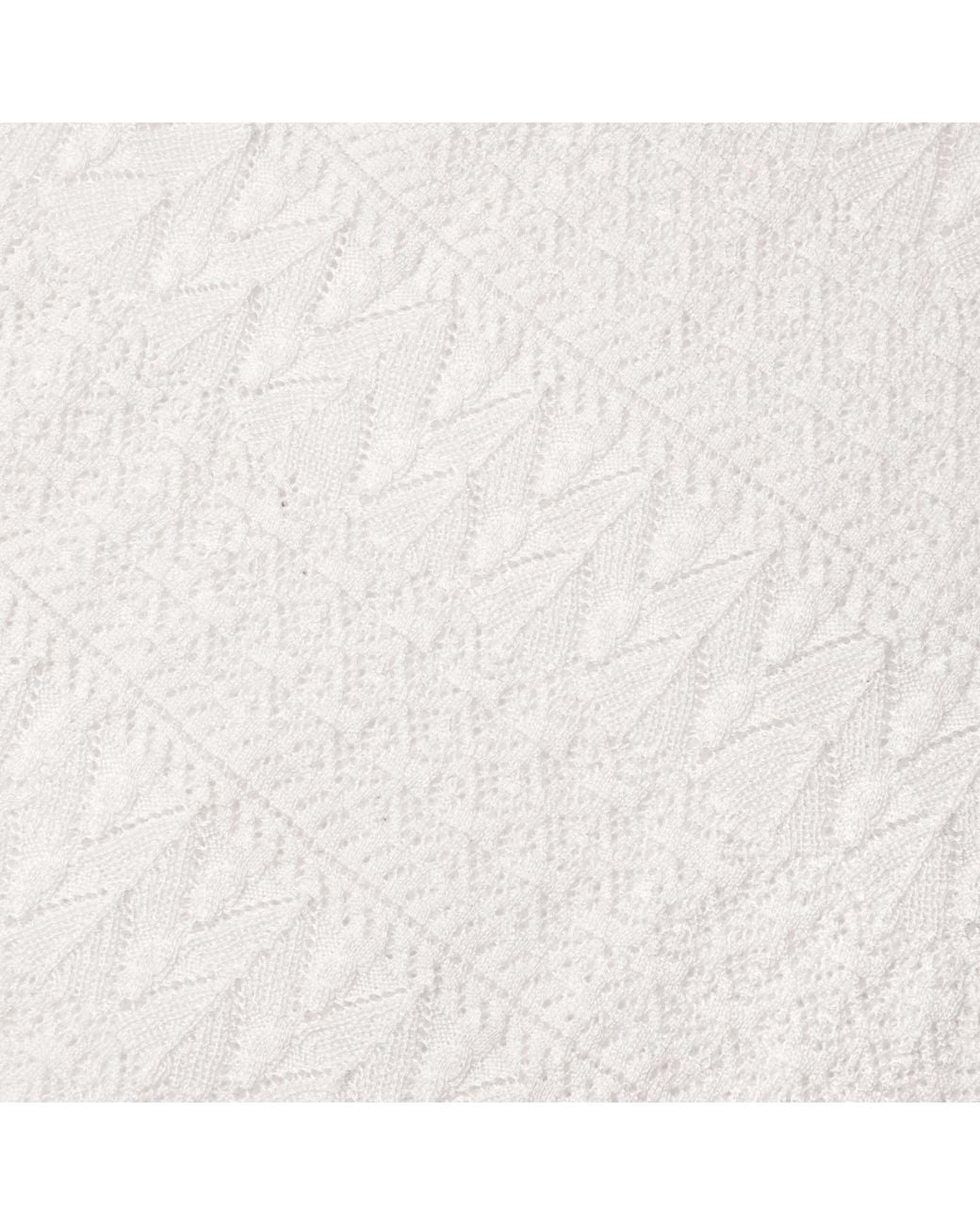 Self-Portrait White Wool Openwork Knit Midi Skirt