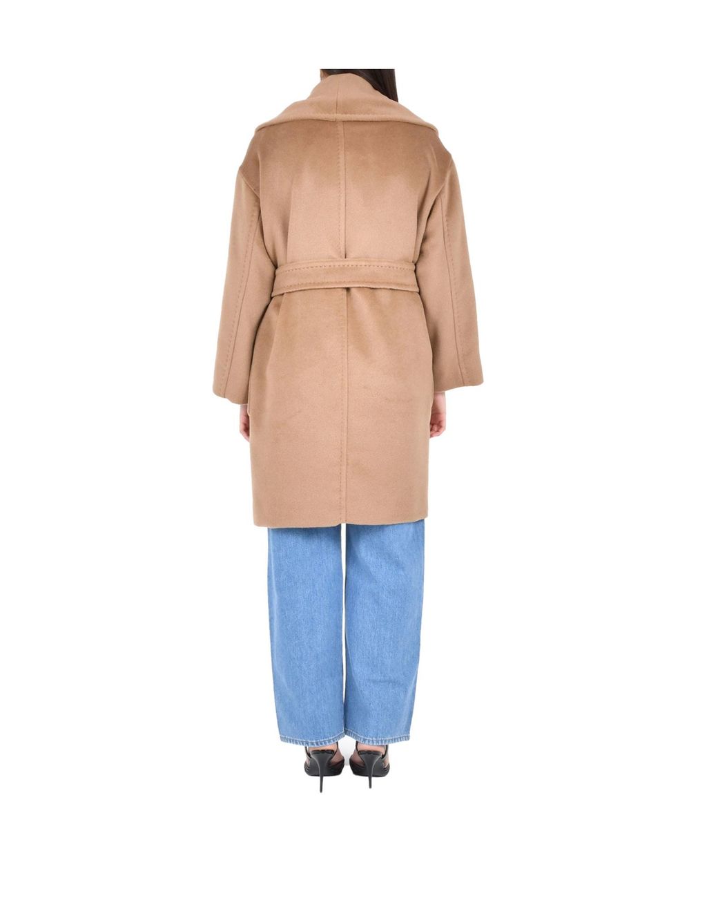 Max Mara Blue Studio Cloruro Tie-Waisted Coat