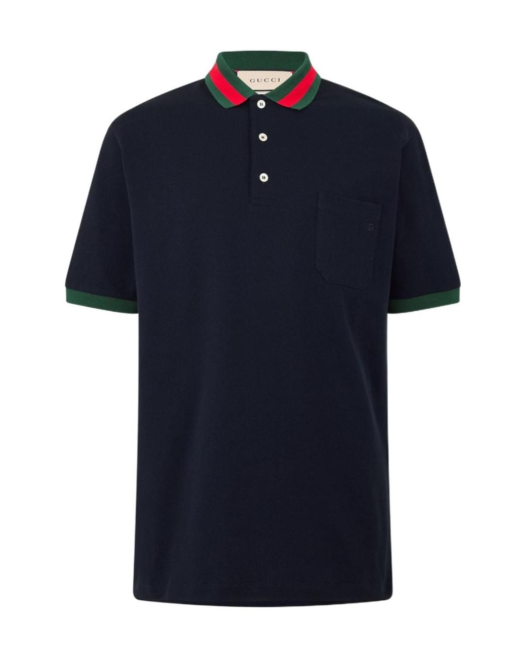 Gucci Blue Short-Sleeved Polo Shirt for men