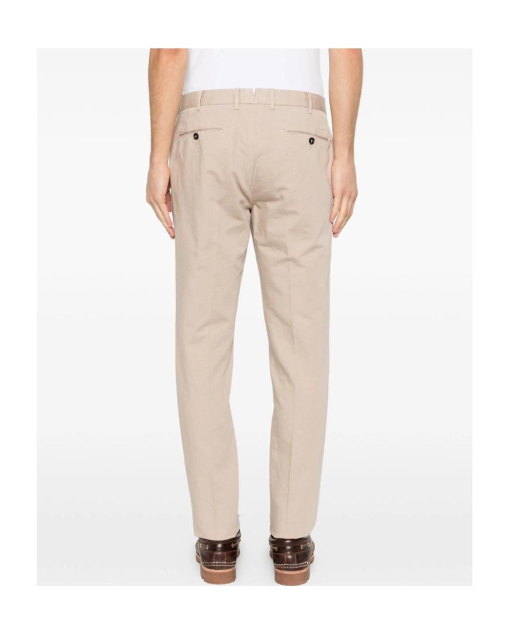 Zegna Natural Belt-Loop Chinos for men