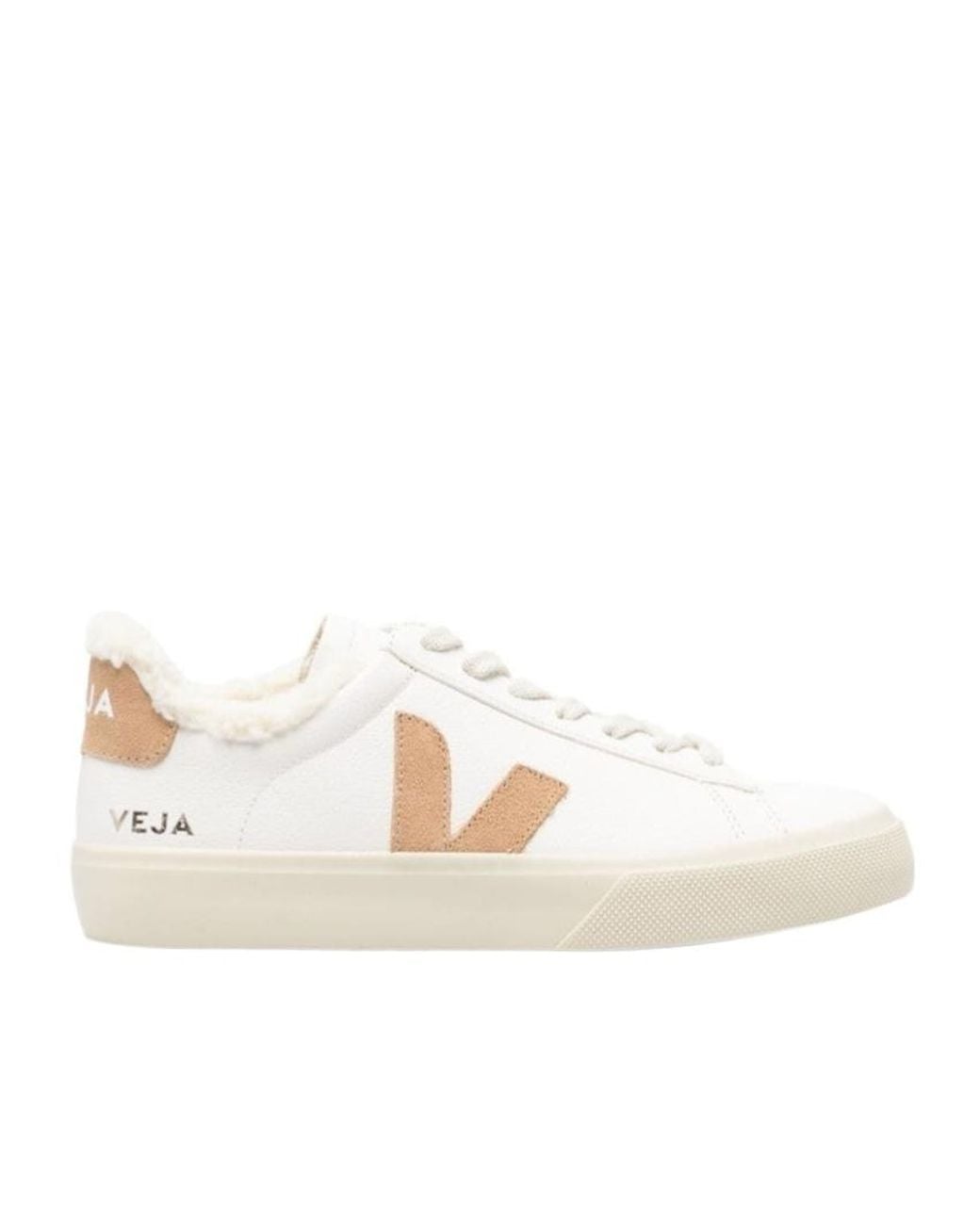 Veja White Campo Lace-Up Sneakers