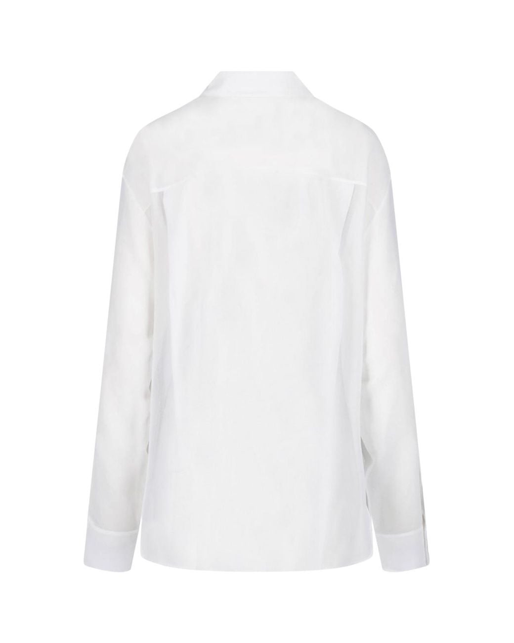 Frankie Shop White Peri Georgette Shirt