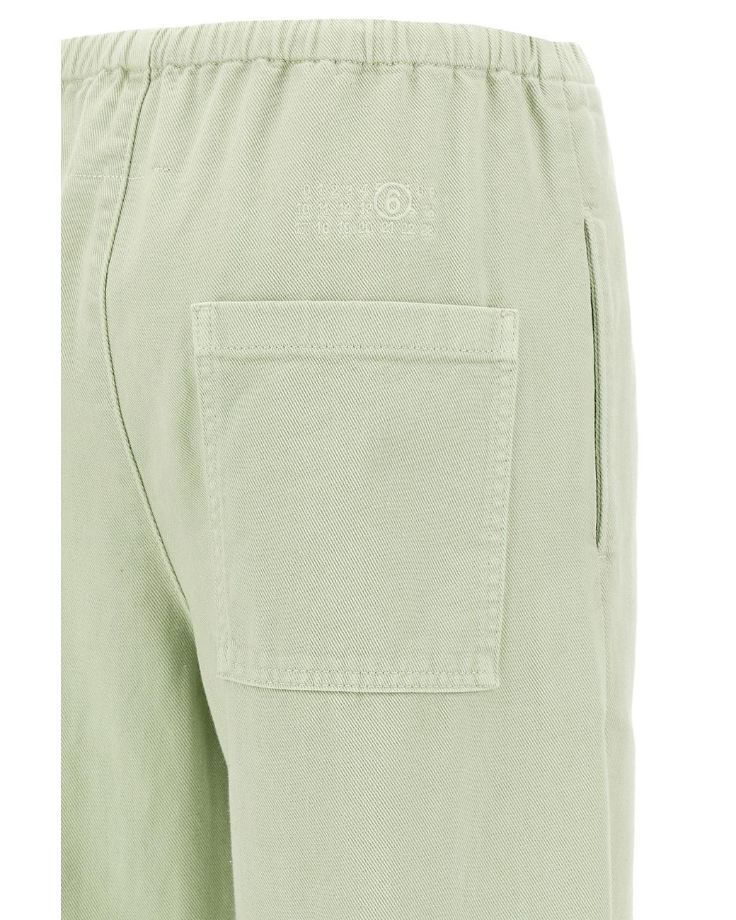 MM6 by Maison Margiela Green Drawstring Wide-Leg Pants