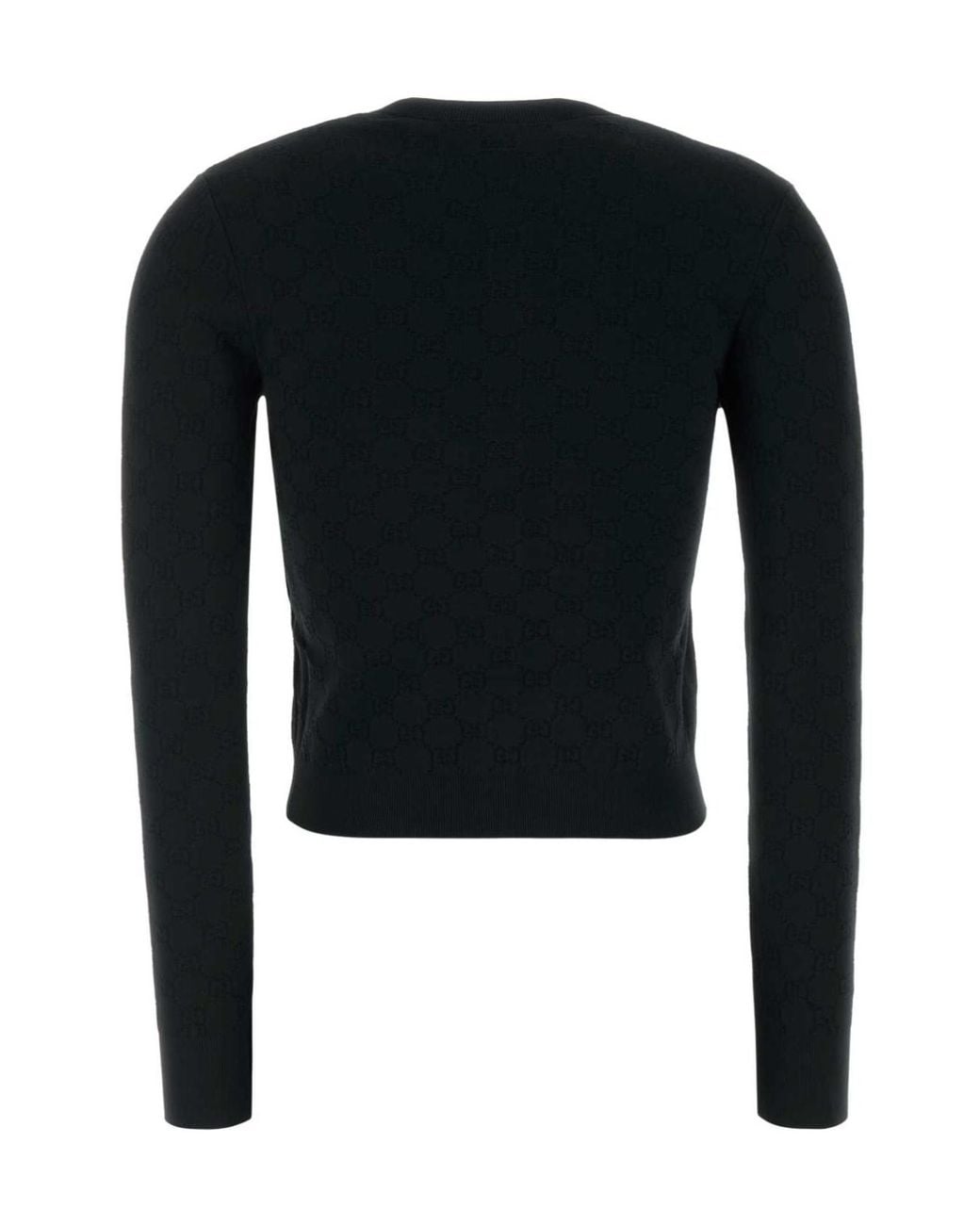Gucci Black Gg Fine Jacquard Cardigan