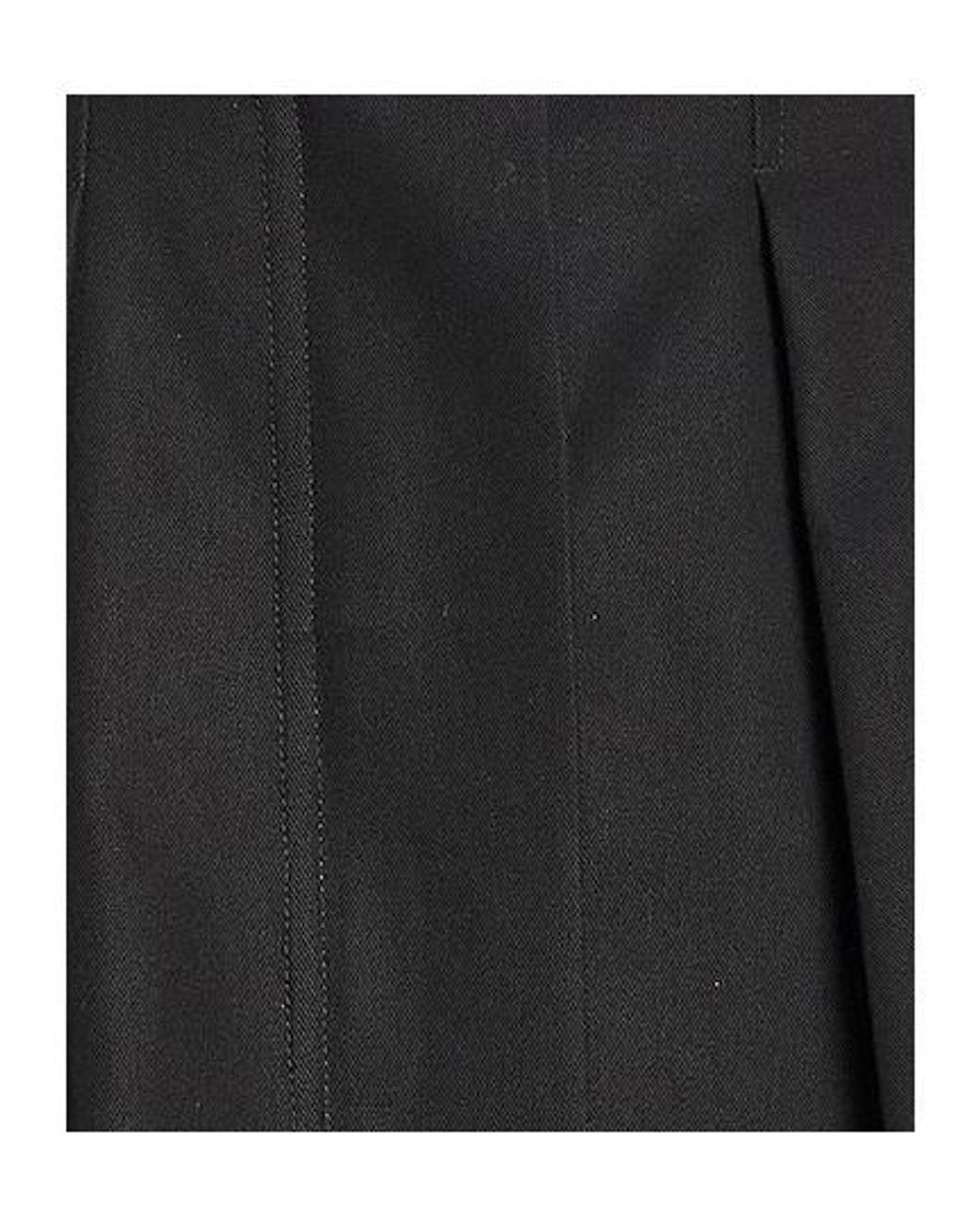Max Mara Black Minimal Solid Flared Skirt