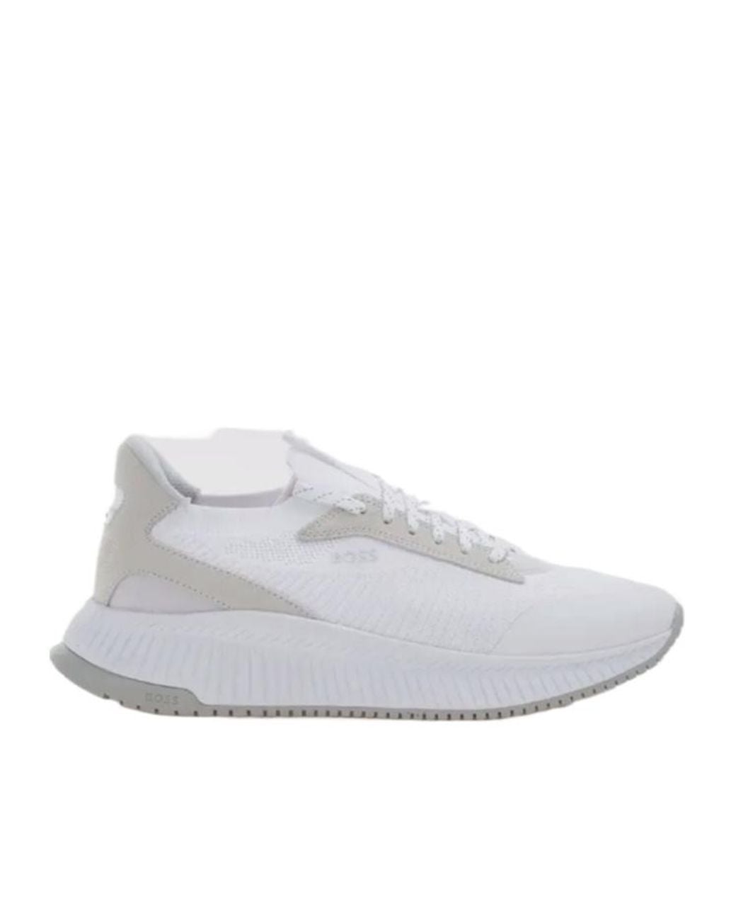 Boss White Ttnm Evo Lace-Up Sneakers for men