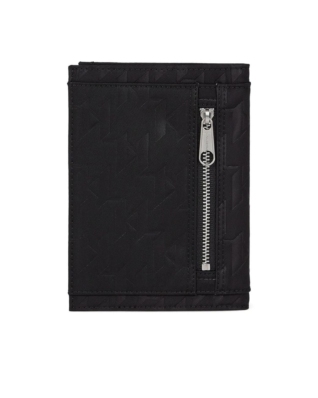 Karl Lagerfeld Black Monogram Card Holder for men