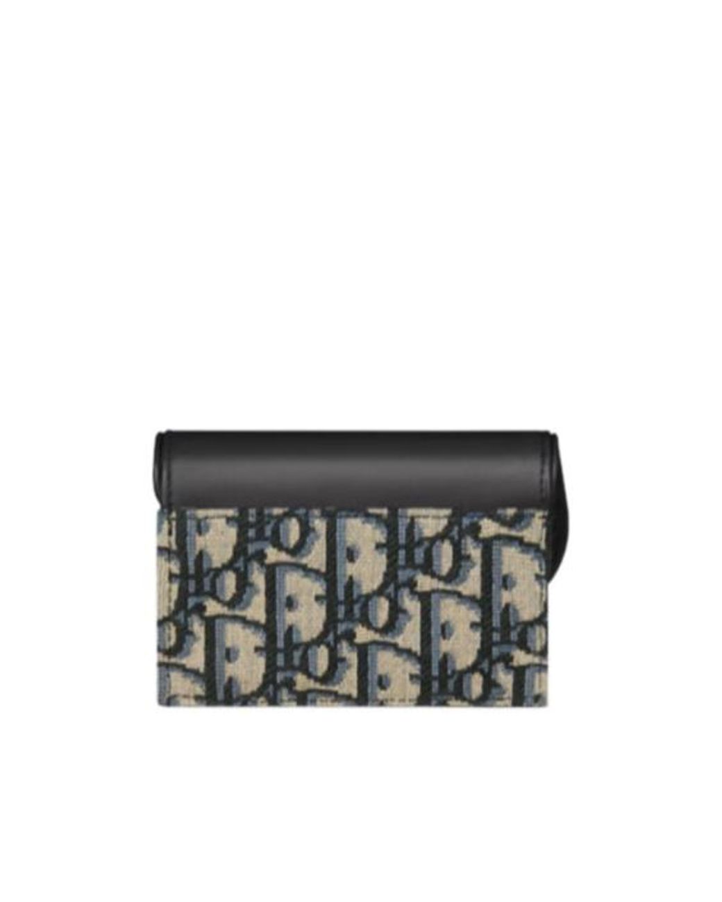 Dior Gray Saddle Bloom Card Holder