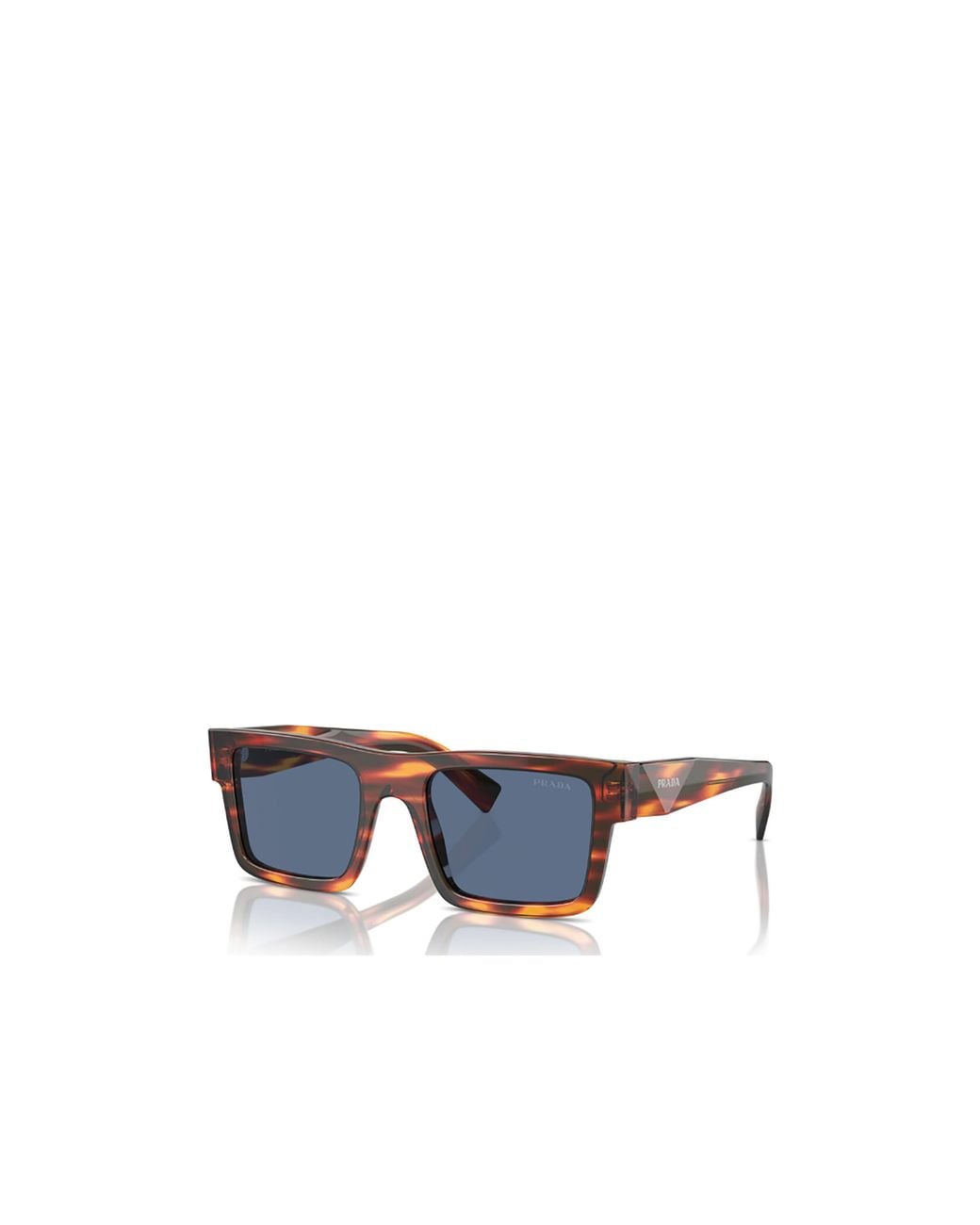 Prada Blue Eyewear Rectangular Frame Sunglasses for men
