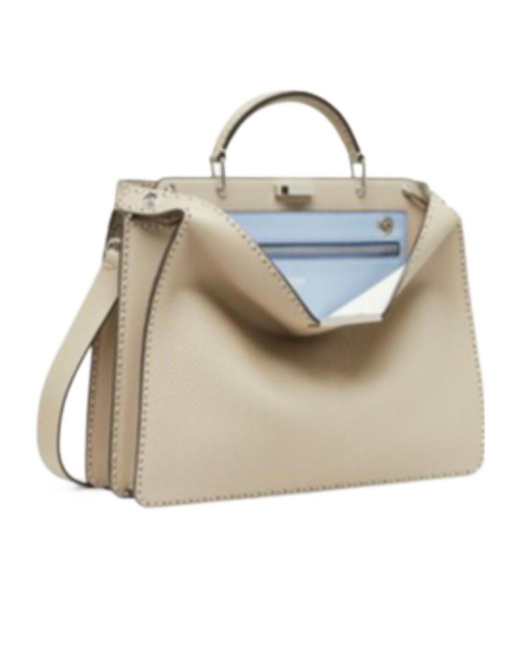 Fendi Metallic Peekaboo Medium Tote Bag for men
