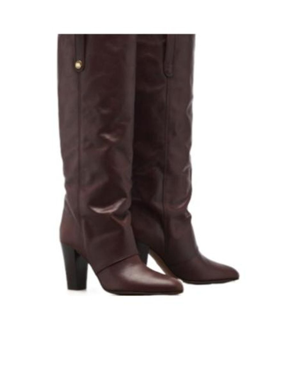 Chloé Brown Leather Knee-High Boots