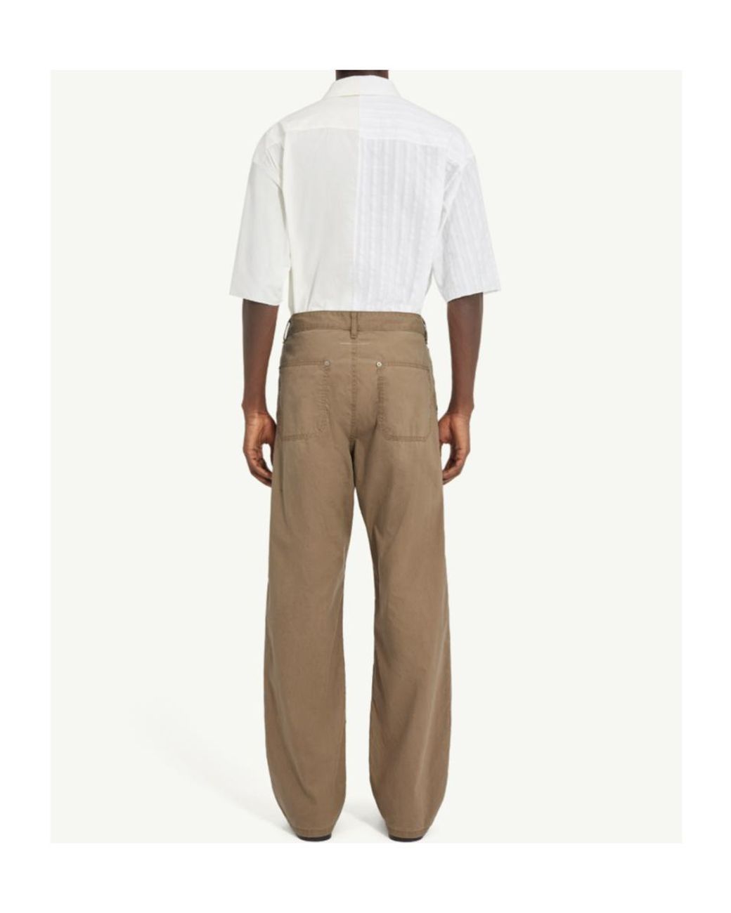 MM6 by Maison Margiela Natural Workwear Trousers for men