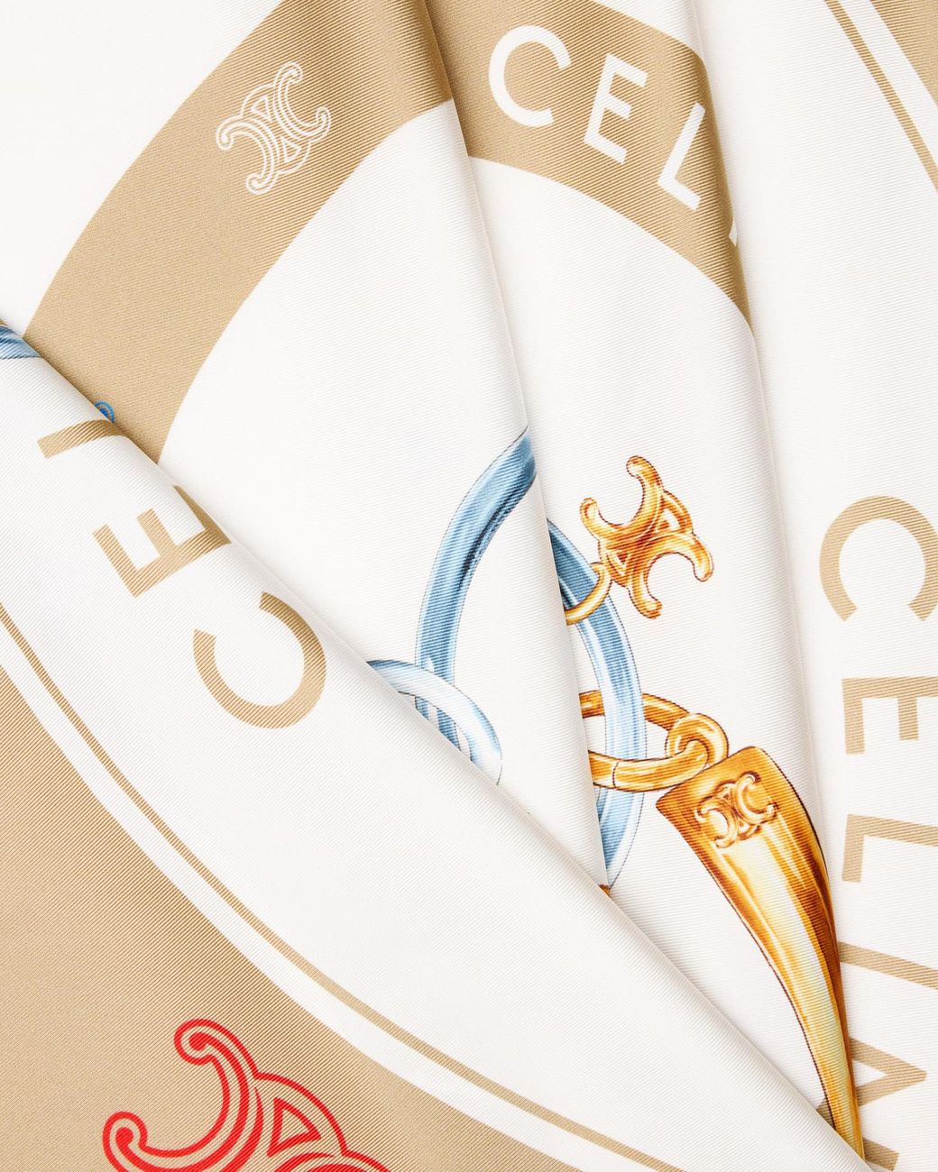 Céline White Bullseye Foulard, 90