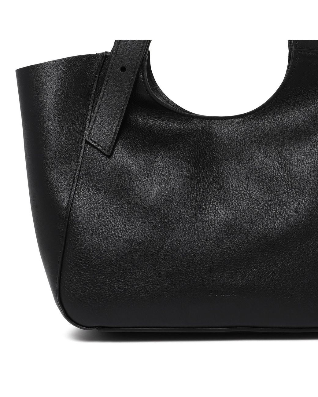Furla Black Buckled Handle Shoulder Bag