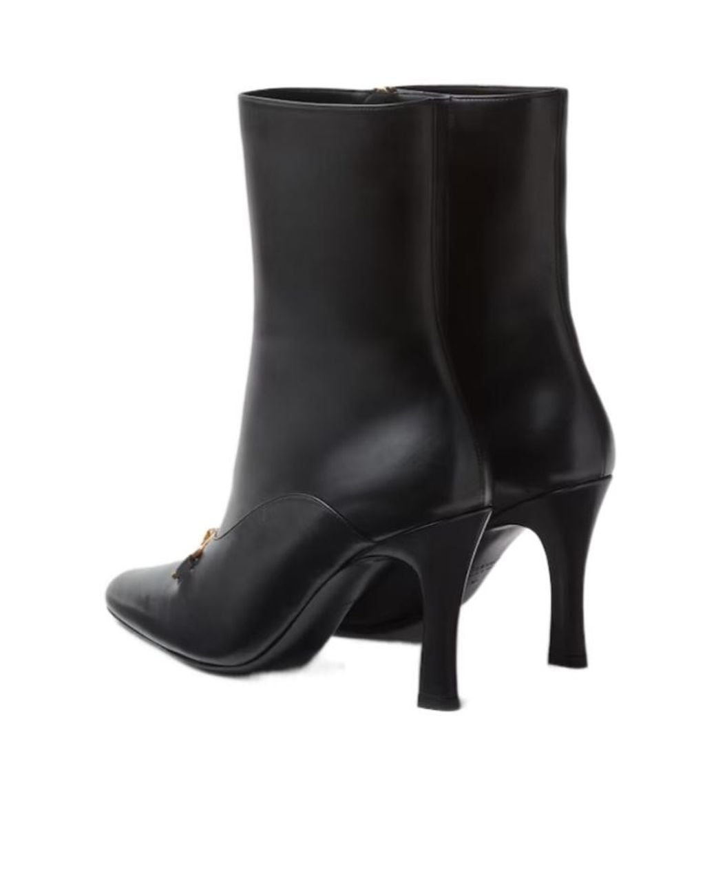 Versace Black Marisa Leather Ankle Boots 90 Mm