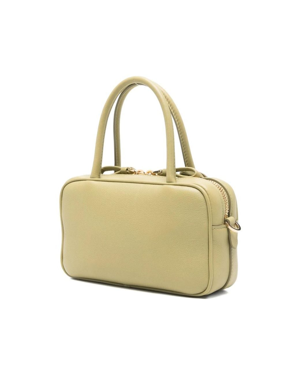 Prada Metallic Triangle-Logo Zipped Handbag