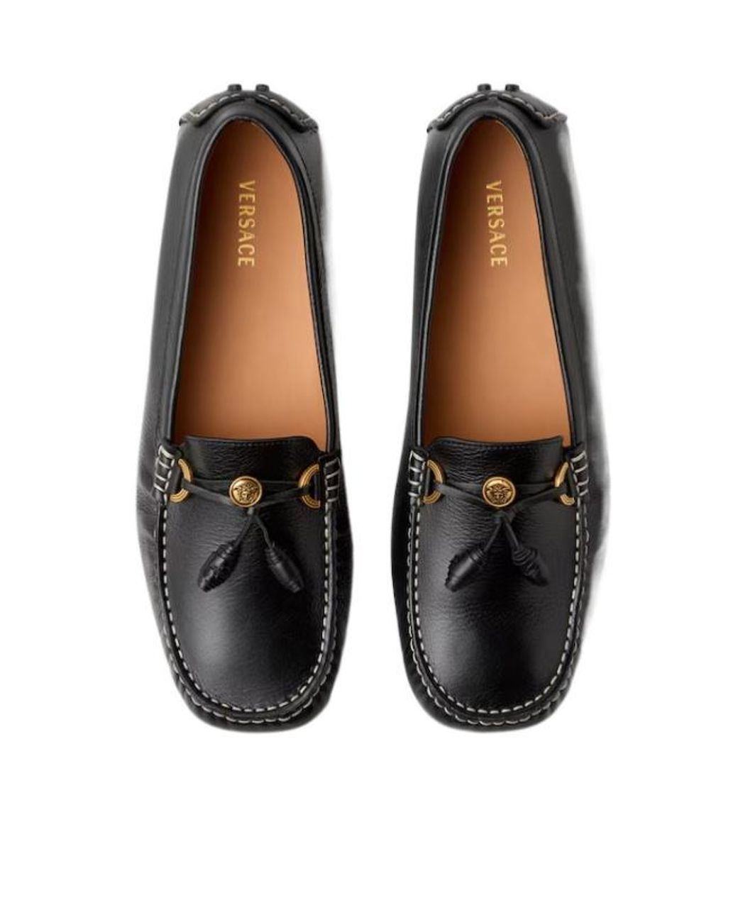 Versace Black Robin Driving Shoes for men