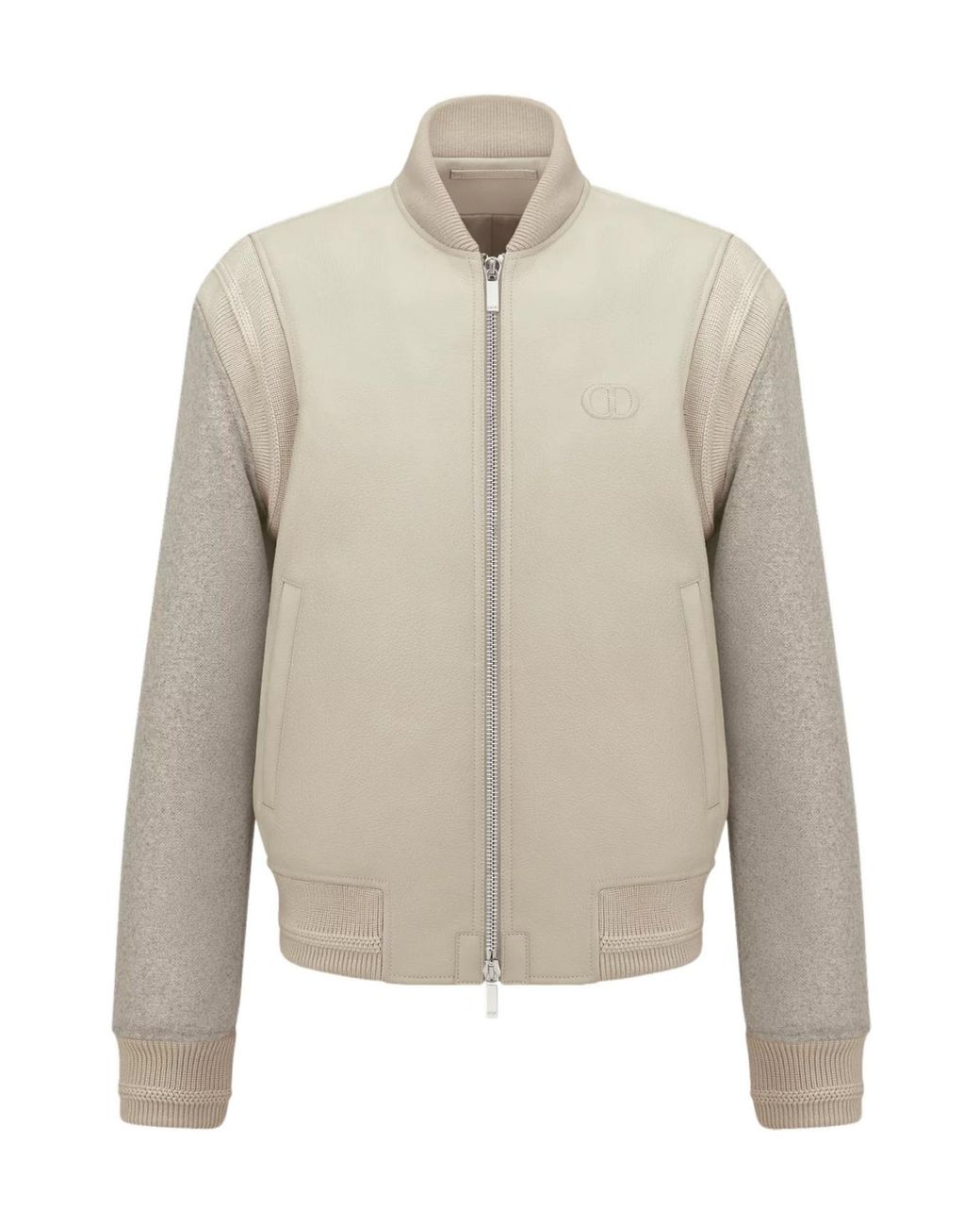 Dior White Cd Icon Varsity Jacket for men