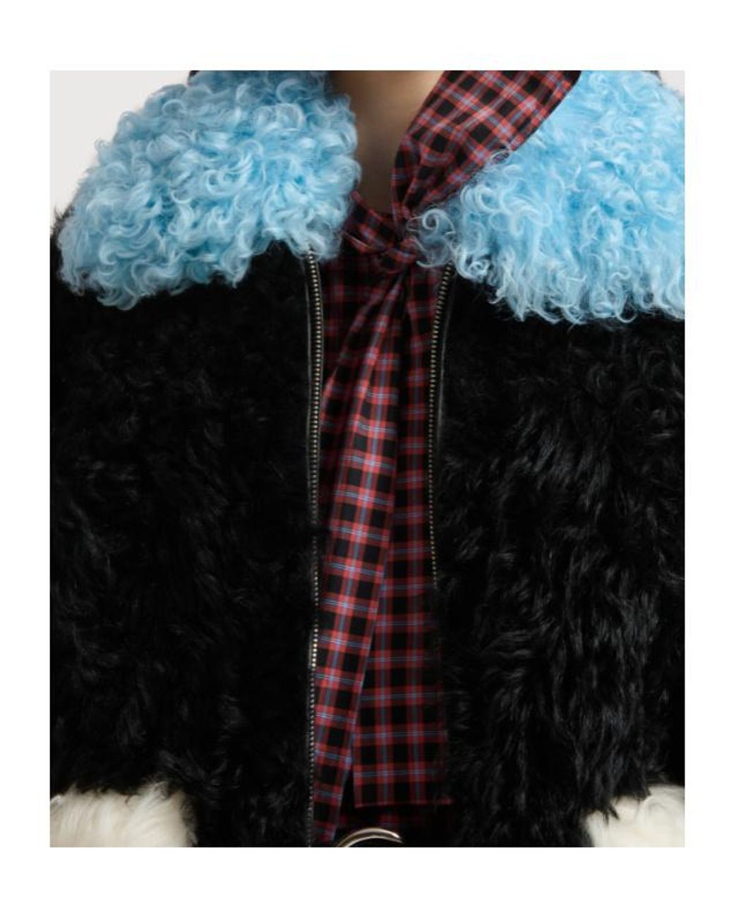 Marni Black Shearling Colour-Block Jacket