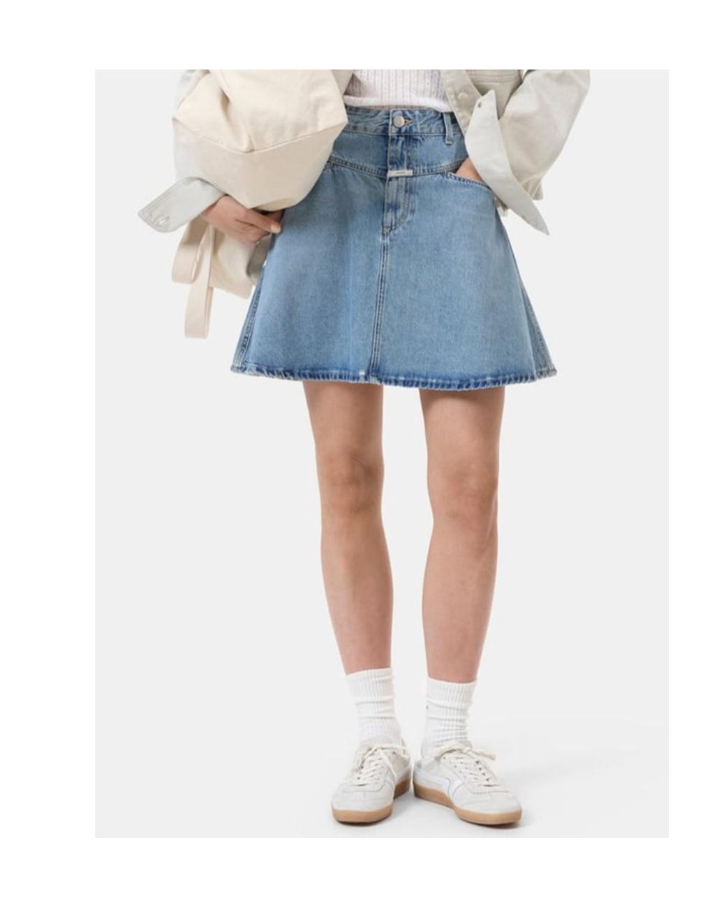 Closed Blue Cotton Short Skirt