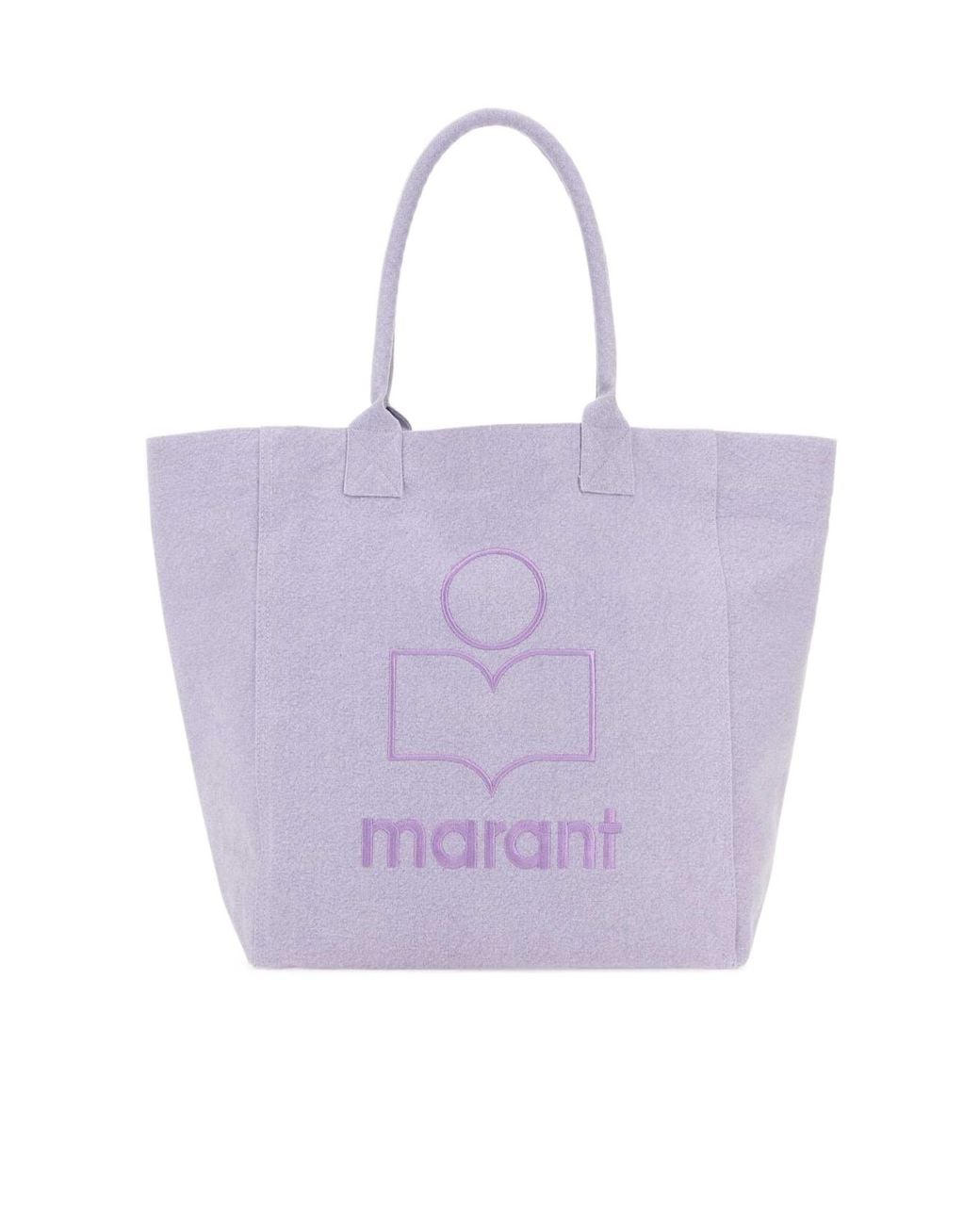 Isabel Marant Purple Yenky Logo Embroidered Tote Bag
